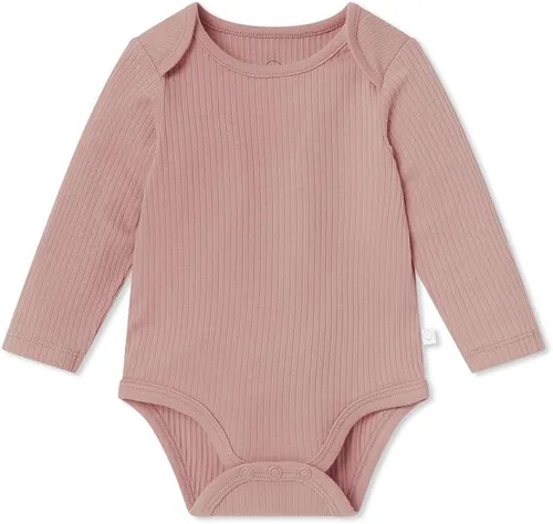 MORI Body unisex de manga larga para bebé de viscosa de bambú y algodón orgánico, cómodo mameluco para niños y niñas