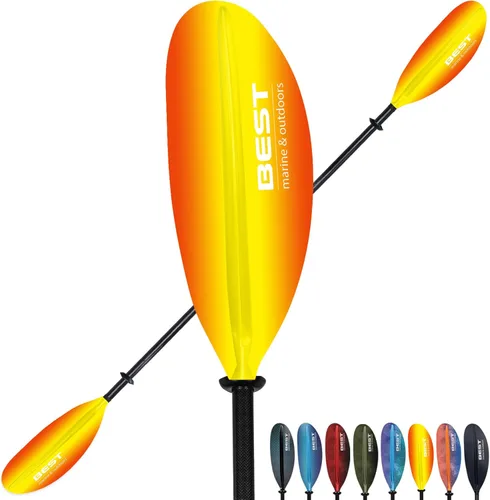 Miniatura 8 de Best Marine and Outdoors Carbon Fiber Kayak Paddle for Adults – Lightweight 2-Piece Paddle with Fiberglass Reinforced Blades, Adjustable Feather