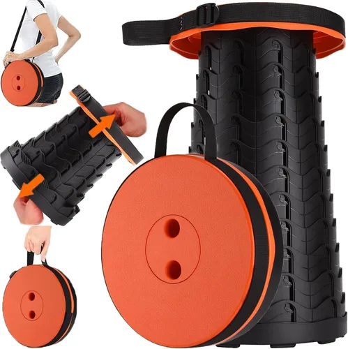 Miniatura 14 de Fishboy Taburete plegable mejorado, capacidad máxima de peso de 400 libras, ligero pero resistente, taburete plegable retráctil portátil telescópico