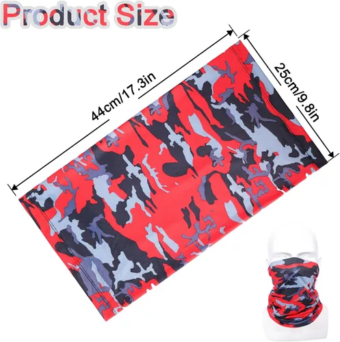 Miniatura 5 de Paquete de 8 polainas para el cuello, pasamontañas, bandana de caparazón, máscara facial de enfriamiento con protección UV para hombres y mujeres