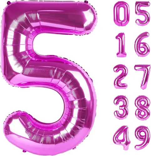 Miniatura 363 de Globo de cumpleaños número 4 dorado de 40 pulgadas, globos gigantes del número cuatro 14 24 34 40 44 2024, globos grandes de lámina de mylar para Oro