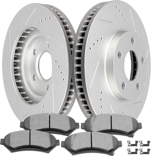 Miniatura 13 de SCITOO Kit de freno delantero Rotores de freno delantero y pastillas de freno de cerámica para Hyundai Sonata 2009-2015, 2011-2016 para Kia Optima