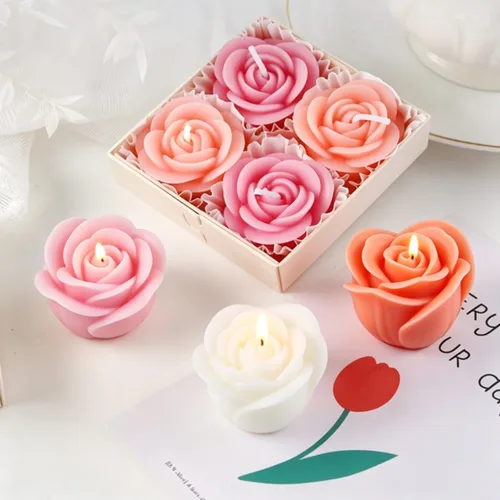 Miniatura 5 de 2 moldes de silicona con diseño de flores para velas, molde de decoración de pastel de chocolate con flores 3D, cera de jabón, resina epoxi