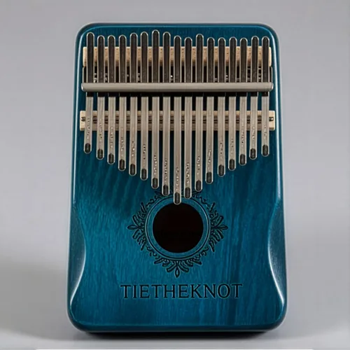 Miniatura 5 de Piano de pulgar Kalimba de 17 teclas Mini piano de pulgar Piano de dedo, LightSeaGreen, mariposas aman las flores verde (LightSeaGreen)
