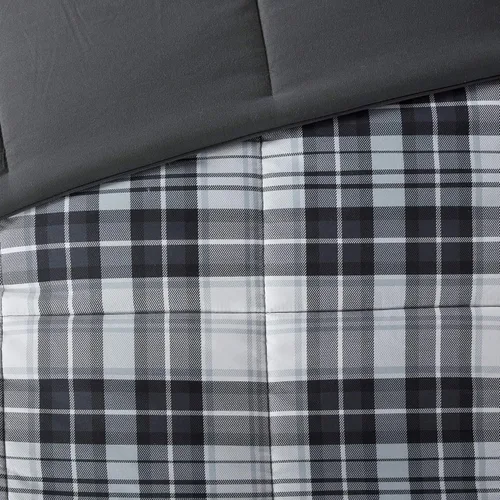 Miniatura 10 de Madison Park Essentials - Juego de ropa de cama con edredón a cuadros Parkston y funda a juego, cubierta antimanchas Scotchguard 3M, hipoalergénico