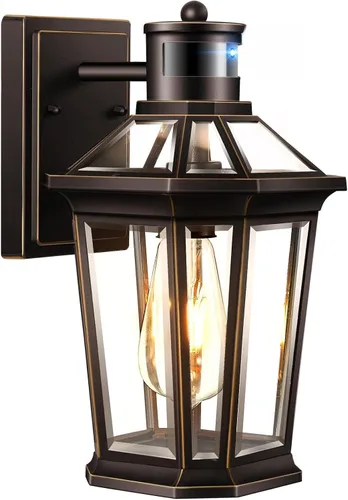 Miniatura 20 de VIANIS Luces exteriores grandes con sensor de movimiento negro, rango de detección ajustable, accesorios de iluminación exterior de aluminio