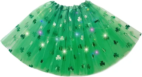 Miniatura 38 de Faldas de tutú LED para mujer, falda de tul con capas para baile de ballet, faldas iluminadas para disfraz de fiesta