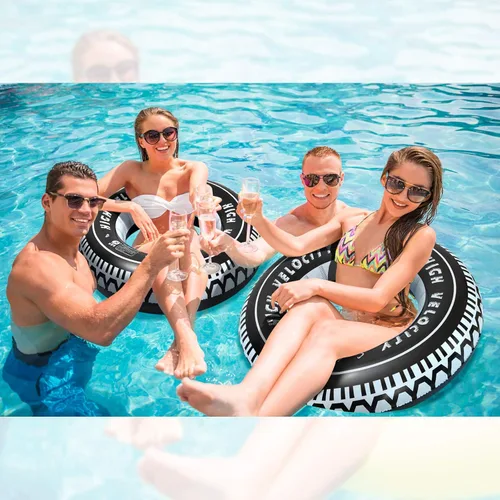 Miniatura 2 de Tubos inflables para neumáticos, flotadores de piscina para adultos y niños, anillos de natación, río, balsa, camión, carreras, automóvil