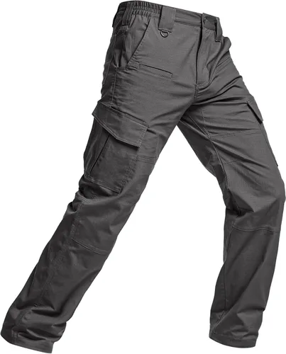 Miniatura 9 de CQR Men's Flex Ripstop Tactical Pants, Water Resistant Stretch Cargo Pants, Lightweight EDC Hiking Work Pants