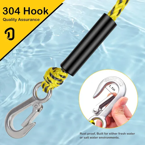 Miniatura 3 de Arnés de remolque resistente para deportes acuáticos con anillos en D, arnés de remolque de barco para tubo remolcable, esquí acuático, wakeboard
