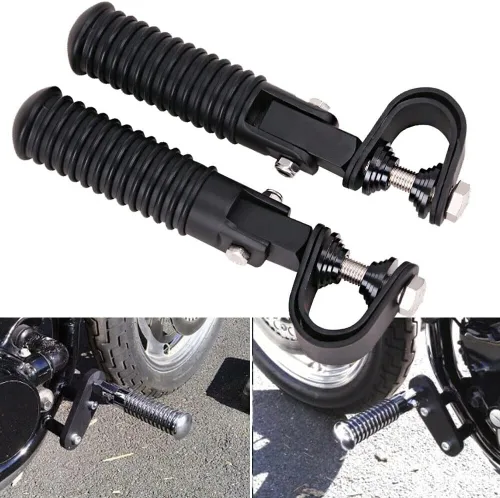 Miniatura 12 de Oumurs Estriberas abrazadera U compatible con 1 pulgada - 1.25 pulgadas 1 1/4 pulgadas protector de motor U-Clamp Estriberas compatibles con Harley