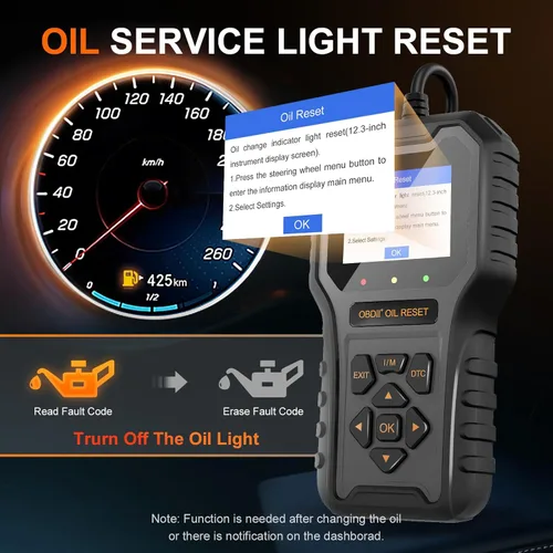 Miniatura 5 de Escáner OBD2, lector de código profesional para comprobar la luz del motor/restablecimiento de luz de aceite, herramienta de escaneo OBDII mejorada
