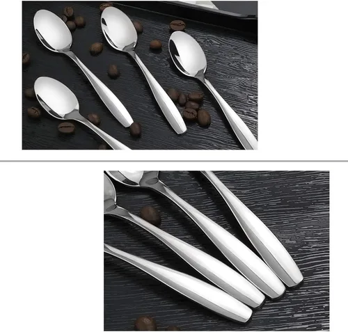 Miniatura 3 de Ggbin 12 cucharas de café expreso Demitasse, cucharas pequeñas de acero inoxidable, 5 pulgadas