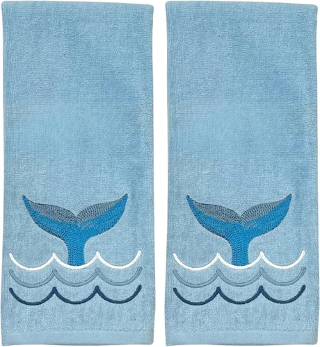 Miniatura 42 de Serafina Home Toallas de mano náuticas para huéspedes: Coastal Love Anchors The Soul, 2 piezas suaves y absorbentes