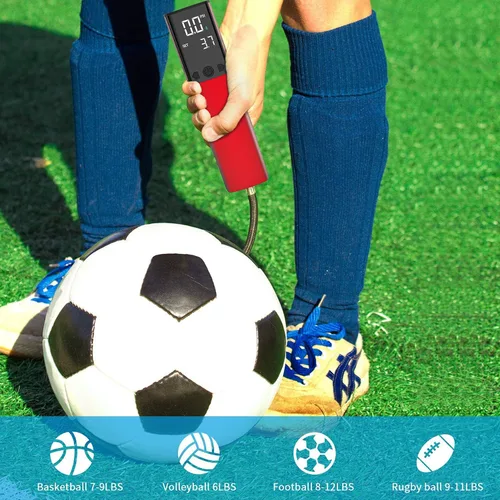 Miniatura 5 de Pumteck Electric Ball Pump, Smart Air Pump Portable Fast Ball Inflation with Precise Pressure Gauge and Digital LCD Display for Football Basketball