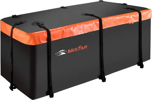 Miniatura 10 de Bolsa de techo para coche XBEEK de MeeFar, impermeable, portaequipajes para azotea, 15 pies cúbicos para todos los coches con/sin estante, incluye