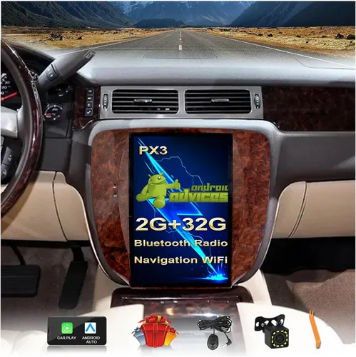 12.1 pulgadas pantalla vertical coche estéreo Radio navegación GPS para GMC Yukon Sierra Chevrolet Tahoe Suburban Android 4G+64G Car Play Auto (PX3