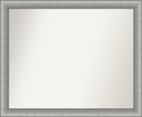 Miniatura 470 de Amanti Art Espejo de baño plateado para sobre fregadero, 28 x 47 pulgadas, espejo rectangular de plata imperial, marco de madera tradicional de gran
