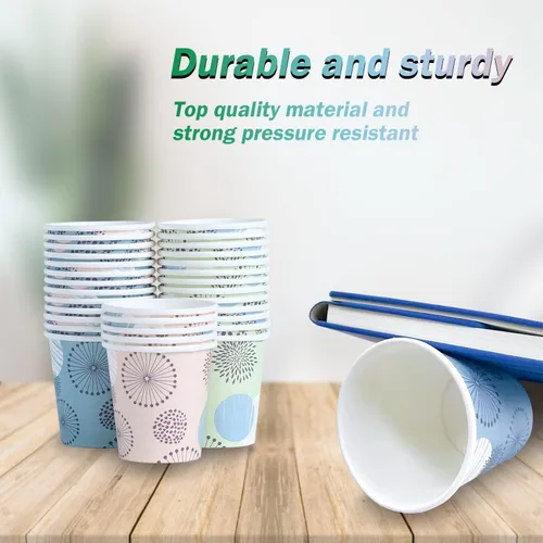 Miniatura 3 de Clawsoff Paquete de 300 vasos de papel de 3 onzas, vasos desechables para baño, vasos pequeños para enjuague bucal, mini vasos de papel de 3 onzas