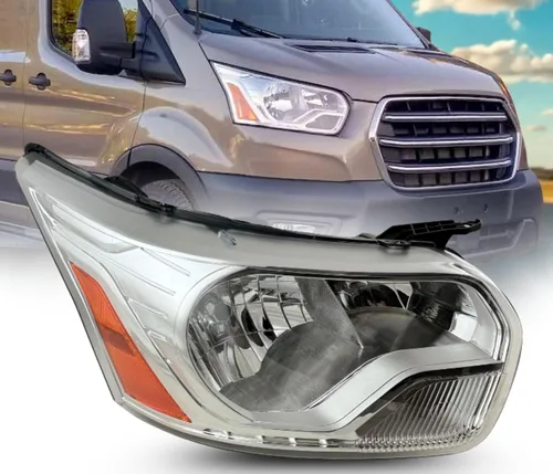 Miniatura 11 de ALLIGATOR AUTO LIGHTS Conjunto de faros delanteros compatible con Ford Transit 2014-2024 150 250 350, faros halógenos conformes a DOT/SAE