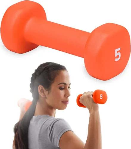 Miniatura 9 de Gaiam Mancuerna para mano (se vende en una sola) – Mancuerna con revestimiento de neopreno para ejercicio y acondicionamiento físico en casa