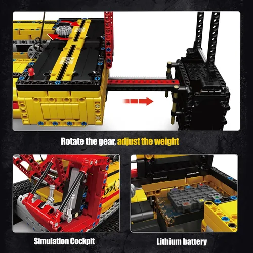 Miniatura 6 de Mould King 17015 Grúa sobre orugas de altura 74.0 in LR-13000 grúa oruga,APP doble control remoto bloques bloques ladrillos, 4318 piezas con 6