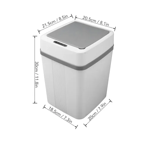 Miniatura 3 de Bote de basura con sensor inteligente, sensor de movimiento automático con carga USB, para dormitorio, baño, cocina, oficina