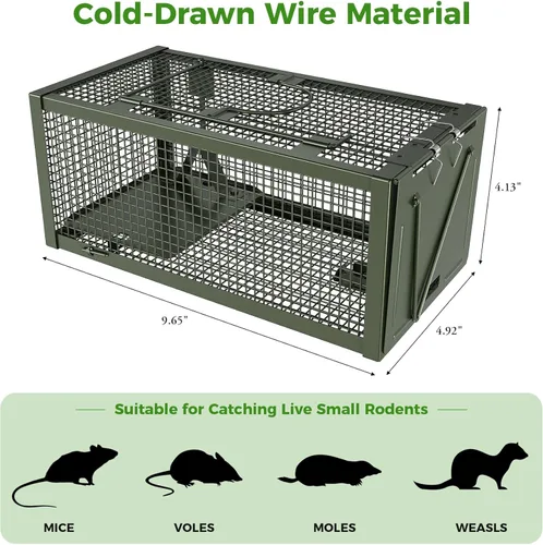 Miniatura 2 de 2 PCS Trampas Humanas para Ratones y Ratas, Trampas para Ratones, Ardillas Listadas y Ardillas, y Otras Jaulas para Animales Vivos de Captura