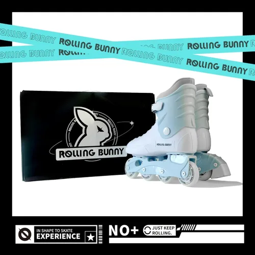 Miniatura 6 de Patines en línea para mujeres y niñas, patines en línea para adultos para exteriores e interiores, con carcasa exterior duradera y soporte de Azul