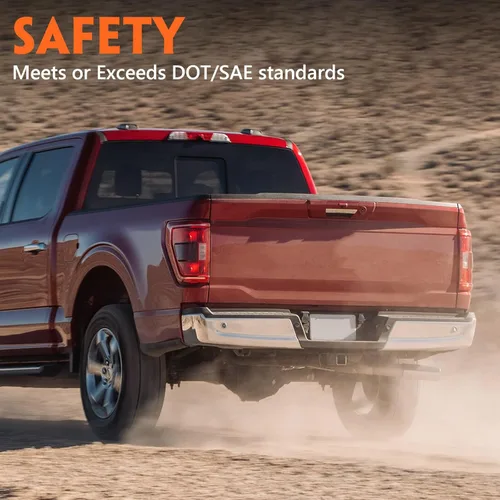 Miniatura 5 de FIONE Ensamble de luz trasera Compatible con Ford F150 F 150 2021 2022 2023 Modelo halógeno con función de punto ciego Lado del conductor izquierdo