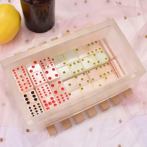 Miniatura 5 de appuivbt Molde de caja rectangular de resina,Caja de almacenamiento de ajedrez Molde de resina epoxi,Contenedor de almacenamiento grande de silicona