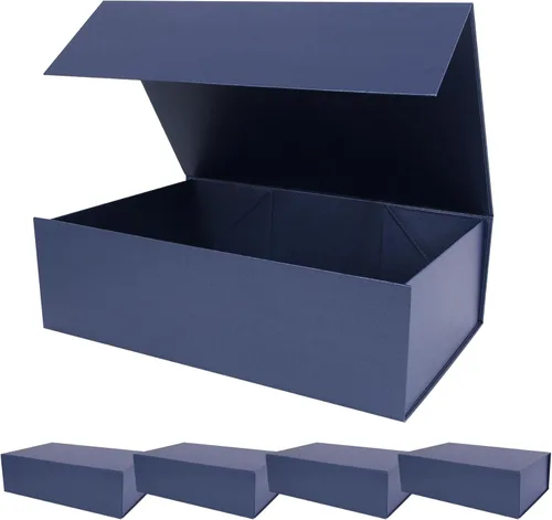 Miniatura 39 de Aimyoo Cajas de regalo magnéticas Galaxy negras con tapas 13.8x9x4.3 pulgadas, caja grande de propuesta para dama de honor y padrino, caja plegable