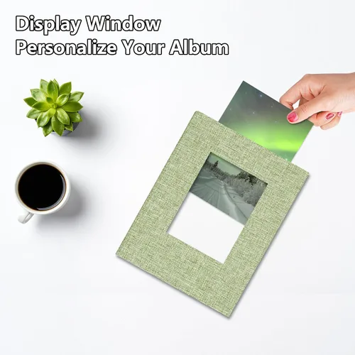 Miniatura 2 de Álbum de fotos de 4 x 6 pulgadas, 100 bolsillos, álbumes de fotos con cubierta de lino, álbumes de fotos para familia, boda, bebé, libro de fotos