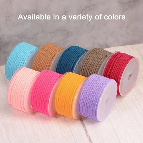 Miniatura 4 de HARFINGTON Cordón de cuentas de nailon de 0.118 in x 32.8 pies para hacer pulseras, color negro