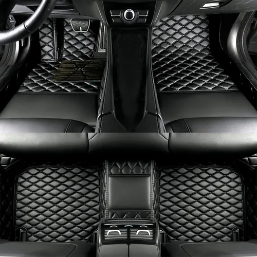 Miniatura 16 de Tapetes de cuero personalizados impermeables para automóvil, sedán, SUV, automóvil deportivo, negro, beige, para hombre y mujer (todo beige, 3D)