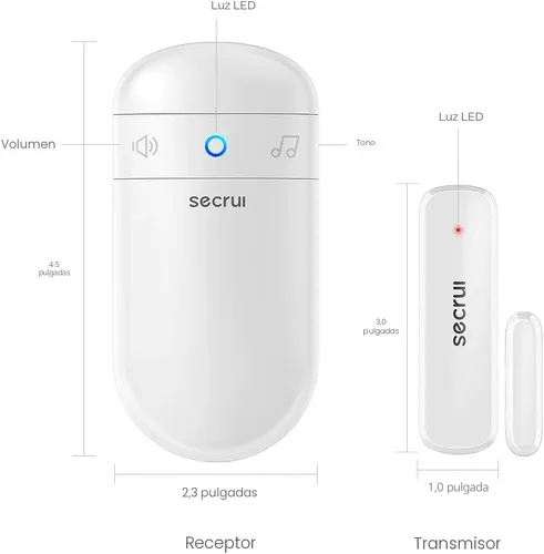 Miniatura 5 de Timbre de puerta, timbre de sensor de puerta para puertas abiertas – Timbre de puerta con alcance de operación de 150 metros 52 timbres Volumen
