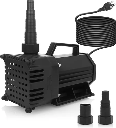 BARST Bomba de agua sumergible 2110GPH Bomba de estanque con certificación UL con cable de 25 pies, bomba de fuente de agua de alto flujo de 200 W,