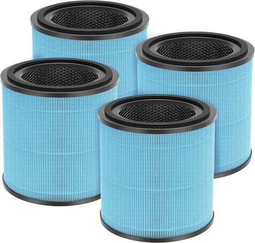 Paquete de 4 filtros AP0601 compatibles con AIRTOK AP0601 Filtro 4 en 1 para purificador de aire 4 en 1 para humo, polvo, olores, polen, caspa de