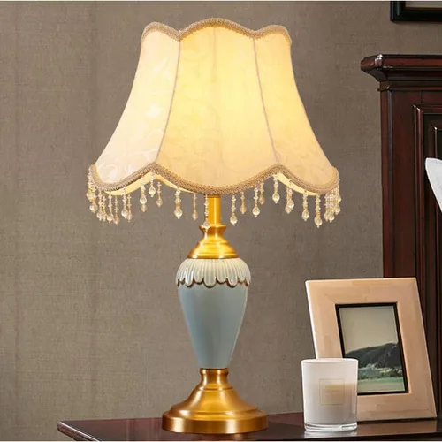 Miniatura 7 de Desk Lamp Reading Light Chinese Retro Table Lamp Bedroom Bedside Lamp Living Room Decoration Ceramic Table Lamps Office Desktop Decor Desk Lamp