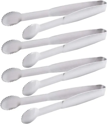 Miniatura 9 de HINMAY Pinzas para azúcar de 10,16 cm, mini pinzas para servir, acero inoxidable, pinzas para aperitivos, juego de 4