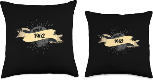 Miniatura 3 de Made in 1962 Birthday Vintage Retro Throw Pillow
