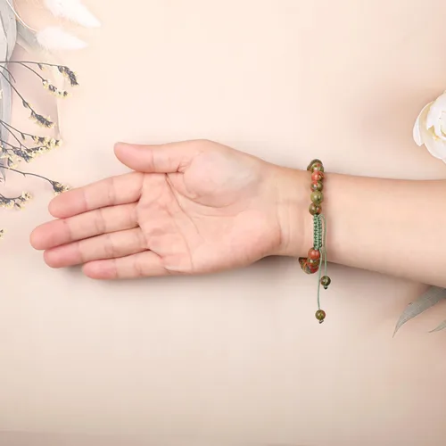 Miniatura 102 de AD Beads Pulseras de piedras preciosas unisex de 0.315 pulgadas (0.315 in), macramé curativo ajustable de 7 a 9 pulgadas Usa esta pulsera