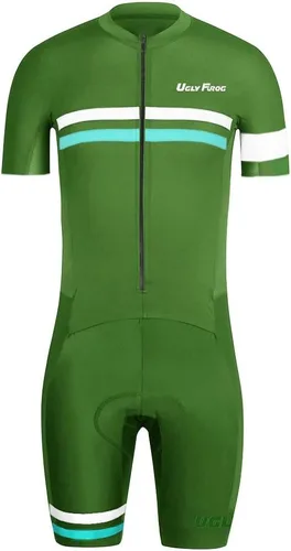 UGLY FROG Traje de triatlón para hombre de manga corta Jersey de piernas cortas Skinsuit Tri Kit Ciclismo Skinsuit Team Bike Ropa