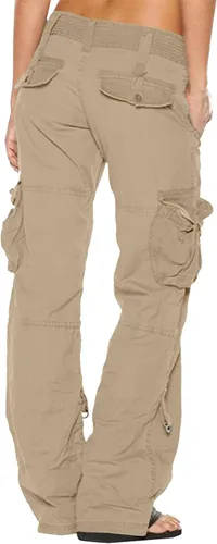 Miniatura 6 de Pantalones cargo para mujer, de tiro medio, con bolsillos, holgados, ligeros, holgados, para senderismo, Y2K, a la moda, estilo boyfriend, Streetwear