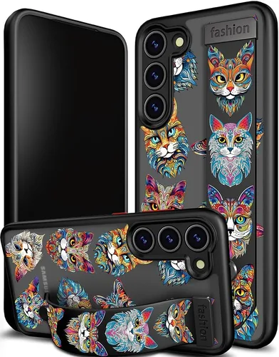 Miniatura 90 de Compatible para Samsung Galaxy S23 Funda Bonita con Correa Soporte Dedo Kickstand, Fundas de Silicona Geniales de Diseñador Funda Cover - Mariposa
