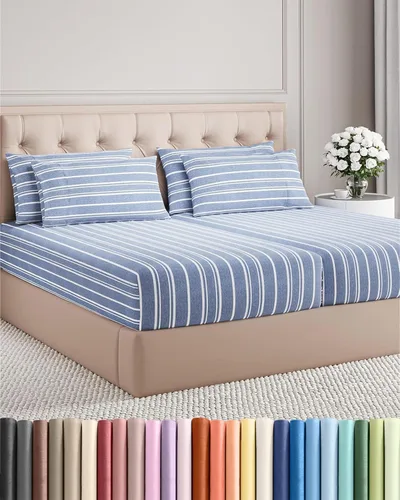 Miniatura 145 de Juego de sábanas Queen de 6 piezas, sábanas tamaño Queen, ropa de cama suave de lujo de hotel, refrescante, cómoda y transpirable, 1 encimera, 1 26