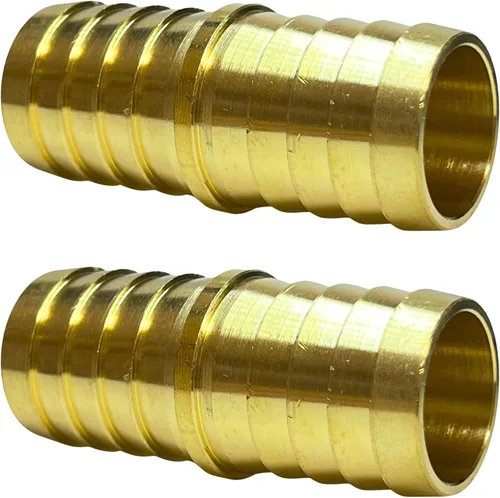 Miniatura 2 de 2 unids latón manguera de latón empalmador empalmador de 1 pulgada manguera de púas Unión Euqal acoplador de púas redondo adaptador de unión por CX