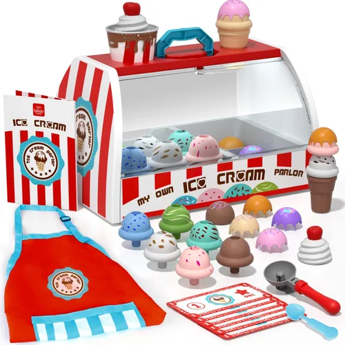 Lehoo Castle - Juguetes de helado para niños pequeños de 3 a 5 años, juguetes para niñas de 3 años en adelante, juego de helado para niños de 2 a 4