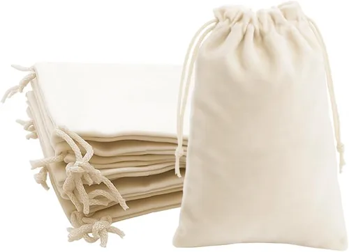Miniatura 20 de Mandala Crafts Bolsas de terciopelo negro con cordón de 14 x 14 pulgadas, 10 bolsas grandes de terciopelo con cordón a granel para regalos de fiesta