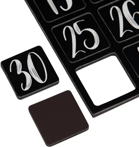 Miniatura 9 de Juvale Números magnéticos para calendario de pizarra blanca, color negro, 50 piezas, imanes de números de calendario y días y meses magnéticos